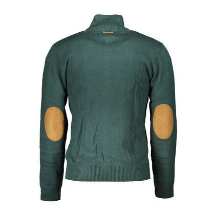 Cardigan by Gianmarco Venturi for men in cotton green showcases a luxurious silhouette, meticulously detailed with a sophisticated and for a refined finish.