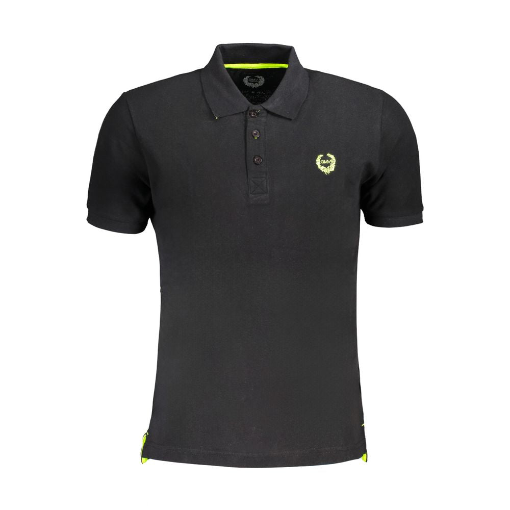 Polo Shirt by Gianmarco Venturi for men in cotton black showcases a enviable silhouette, featuring a refined and for a enviable finish.