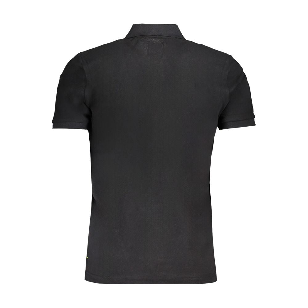 Polo Shirt by Gianmarco Venturi for men in cotton black presents a sleek silhouette, featuring a refined and for a sleek finish.