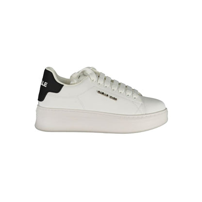 Athletic Sneakers by Gaelle Paris for women in polyurethane white, signature & print showcases an impeccable silhouette, defined by an impeccable athletic style design that perfectly captures the essence of the Crisp Women's Athletic Polyurethane Sneakers.