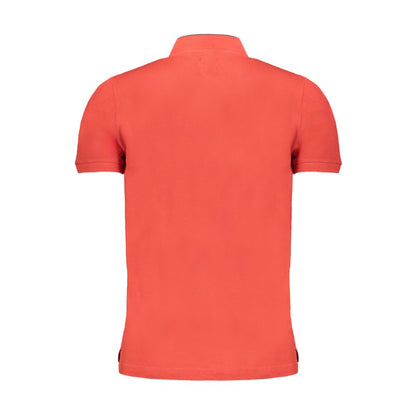 Polo Shirt by Gianmarco Venturi for men in cotton red presents a distinguished silhouette, showcasing a sophisticated and distinguished for a truly distinguished finish.