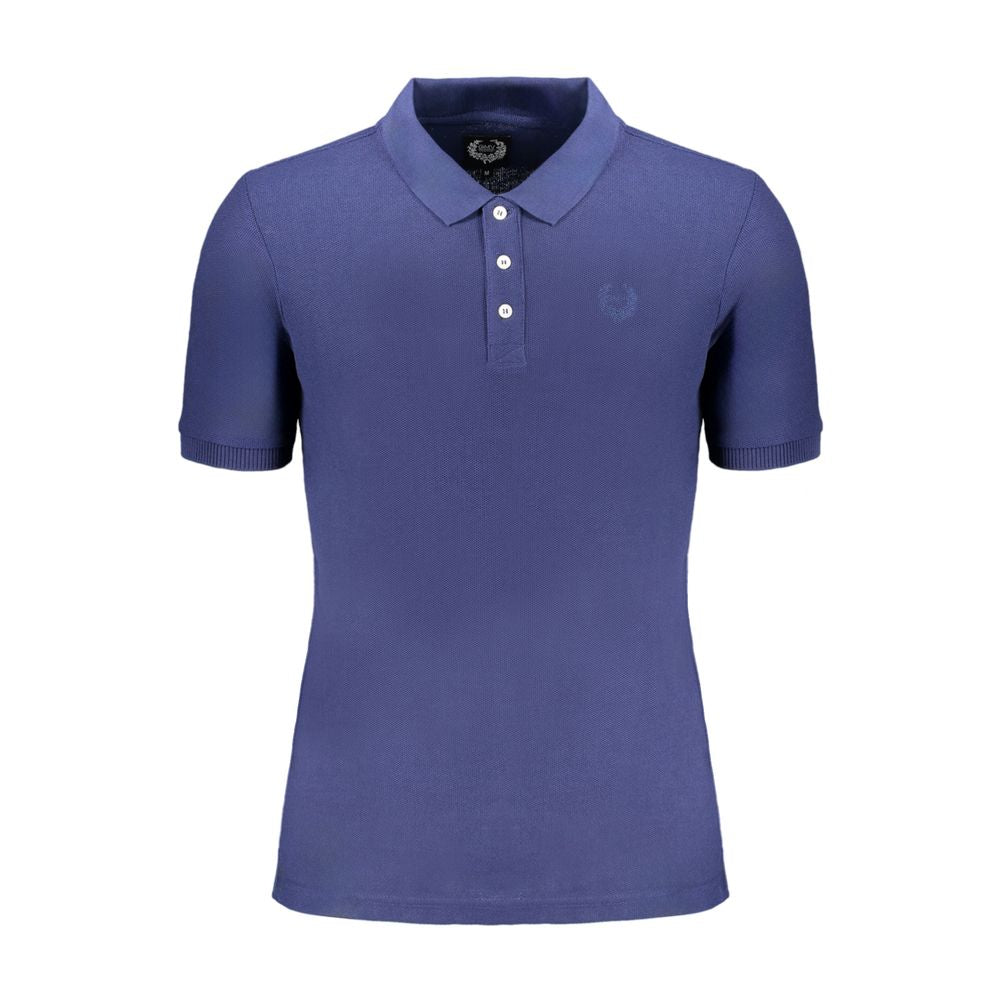 Polo Shirt by Gianmarco Venturi for men in cotton blue presents a sleek silhouette, featuring a refined and for a sleek finish.
