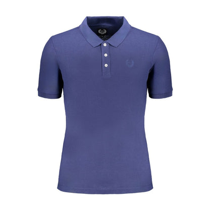 Polo Shirt by Gianmarco Venturi for men in cotton blue presents a sleek silhouette, featuring a refined and for a sleek finish.