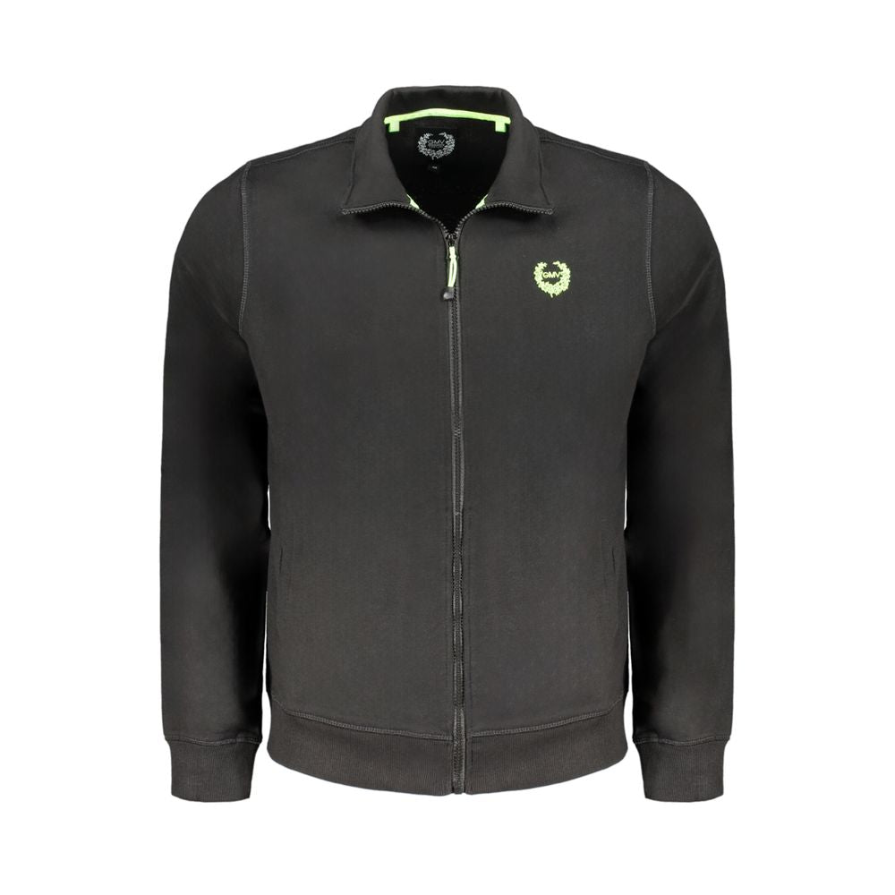 Sweatshirt by Gianmarco Venturi for men in cotton black presents a smart casual silhouette, featuring a smart casual and long-sleeve for a sophisticated look.