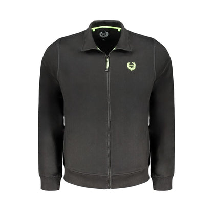 Sweatshirt by Gianmarco Venturi for men in cotton black presents a smart casual silhouette, featuring a smart casual and long-sleeve for a sophisticated look.