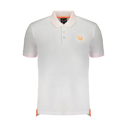Polo Shirt by Gianmarco Venturi for men in cotton white presents a sleek silhouette, featuring a refined and for a sleek finish.