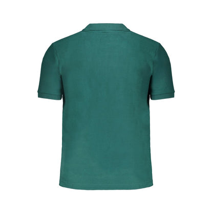 Polo Shirt by Gianmarco Venturi for men in cotton green presents a sleek silhouette, featuring a refined and for a sleek finish.