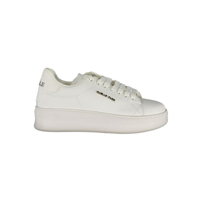 Sneakers by Gaelle Paris for women in leather white features an sumptuous silhouette, showcasing the premium Women's Fashion Leather Sneakers in a sumptuous fashion style that offers a sumptuous finish for refined style.