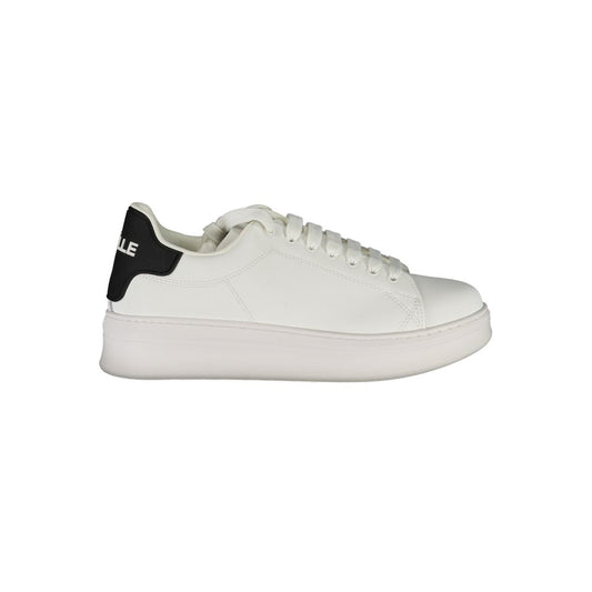 Athletic Sneakers by Gaelle Paris for men in polyurethane white & signature showcases an impeccable silhouette, defined by an impeccable athletic style design that perfectly captures the essence of the Men's Athletic Polyurethane Sneakers.