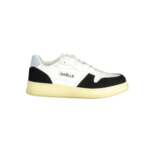 Athletic Sneakers by Gaelle Paris for men in polyester white & print showcases an impeccable silhouette, defined by an impeccable athletic style design that perfectly captures the essence of the Men's Athletic Polyester Sneakers.