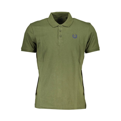 Polo Shirt by Gianmarco Venturi for men in cotton green features a eye catching silhouette, showcasing a refined and short-sleeve for a eye catching finish.
