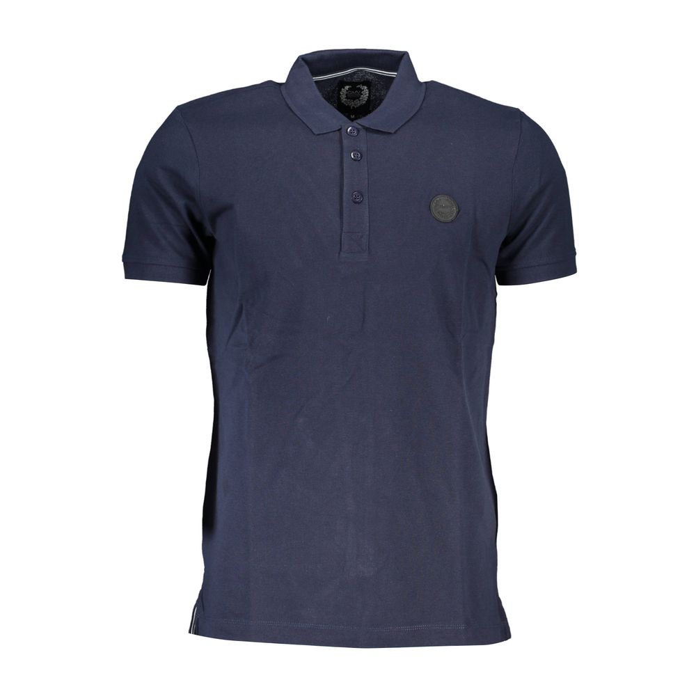 Polo Shirt by Gianmarco Venturi for men in cotton blue & signature features a eye catching silhouette, showcasing a refined and short-sleeve for a eye catching finish.