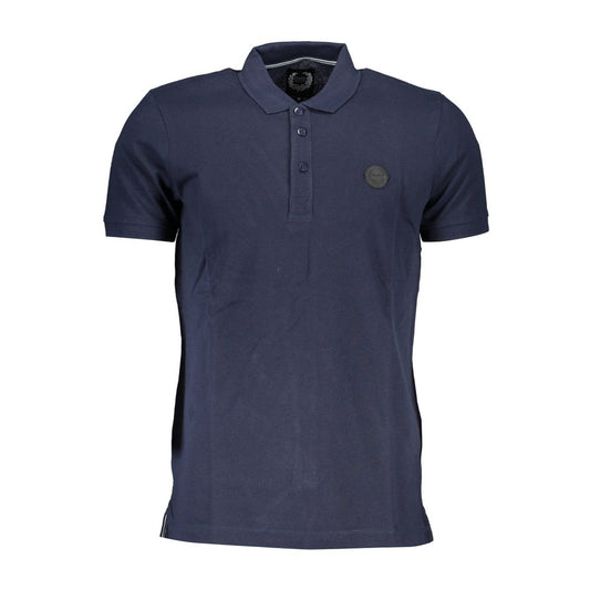 Polo Shirt by Gianmarco Venturi for men in cotton blue & signature features a eye catching silhouette, showcasing a refined and short-sleeve for a eye catching finish.