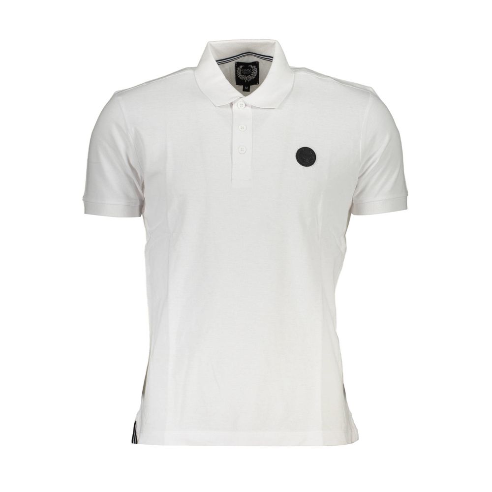 Polo Shirt by Gianmarco Venturi for men in cotton white showcases a enviable silhouette, featuring a refined and short-sleeve for a enviable finish.
