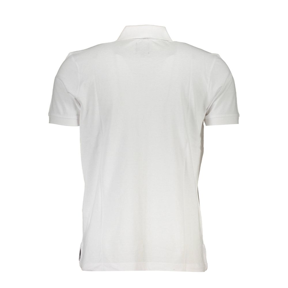 Polo Shirt by Gianmarco Venturi for men in cotton white presents a crisp silhouette, artfully detailed with a crisp and crisp .