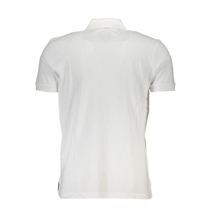 Polo Shirt by Gianmarco Venturi for men in cotton white presents a crisp silhouette, artfully detailed with a crisp and crisp .
