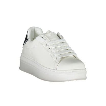 Athletic Sneakers by Gaelle Paris for women in polyethylene white showcases an impeccable silhouette, defined by an impeccable athletic style design that perfectly captures the essence of the Women's Athletic Polyethylene Sneakers.