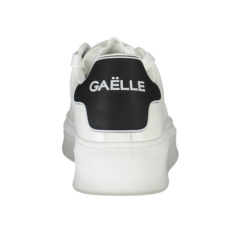Athletic Sneakers by Gaelle Paris for women in polyethylene white features an architectural silhouette, showcasing the premium athletic style of the Women's Athletic Polyethylene Sneakers with an architectural finish.