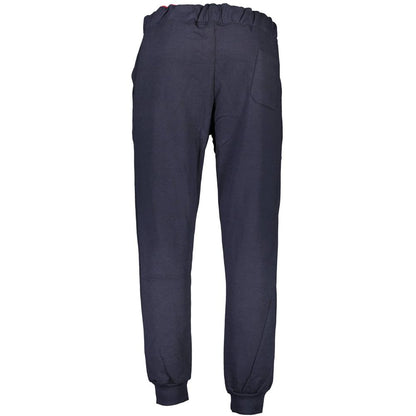 Joggers by Gianmarco Venturi for men in cotton blue features an refined tailoring silhouette, showcasing a premium with a and long cut for a refined tailoring look.