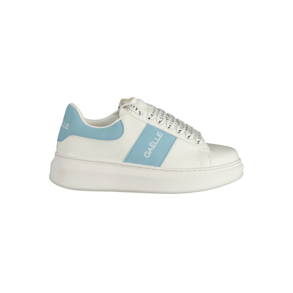 Athletic Sneakers by Gaelle Paris for women in polyester & polyurethane red & white showcases an impeccable silhouette, defined by an impeccable athletic style design that perfectly captures the essence of the Women's Athletic Polyester & Polyurethane Sneakers.