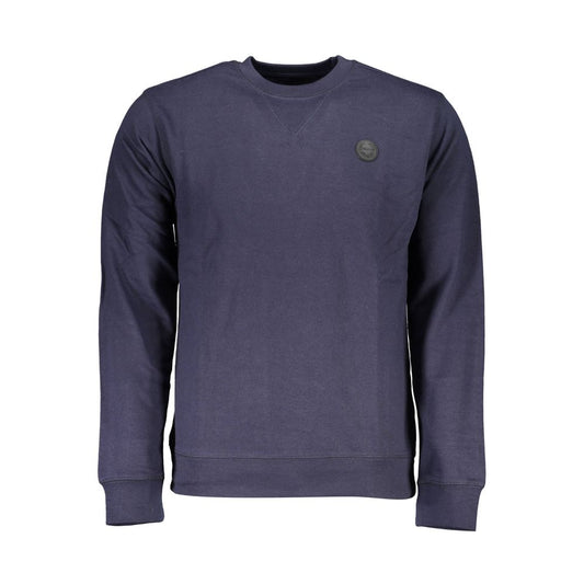 Sweatshirt by Gianmarco Venturi for men in cotton blue features an provocated silhouette, detailed with a provocated long-sleeve and a refined crew neckline for a sophisticated aesthetic.