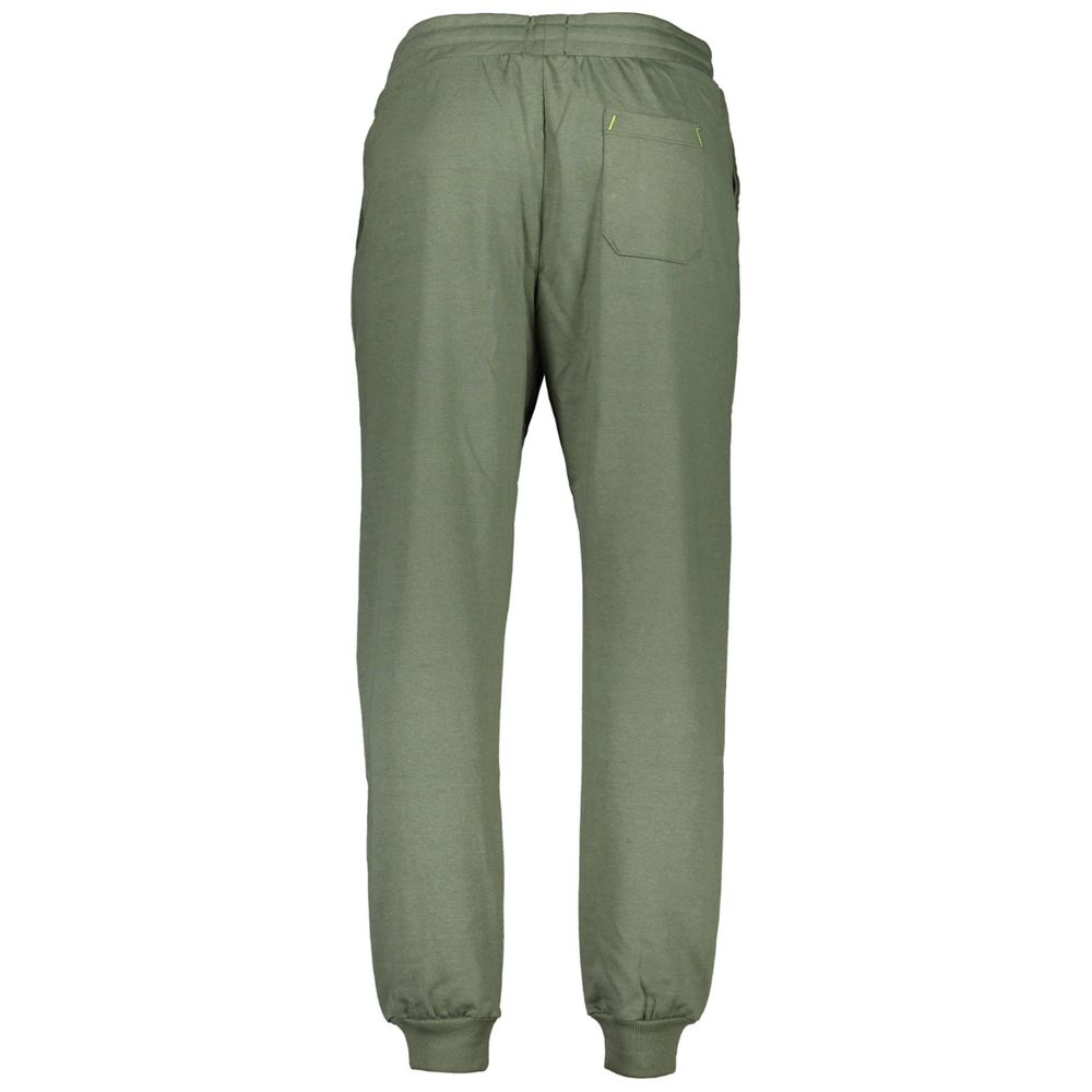 Joggers by Gianmarco Venturi for men in cotton green features an refined tailoring silhouette, showcasing a premium athletic with a and long cut for a refined tailoring look.