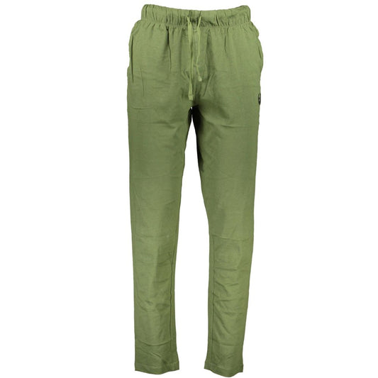 Trousers by Gianmarco Venturi for men in cotton green features a tailored silhouette with a tailored athletic, defined by its long and a sophisticated .