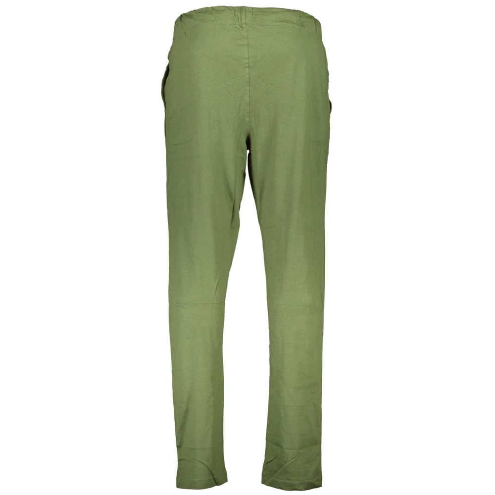 Trousers by Gianmarco Venturi for men in cotton green presents a perennial silhouette, meticulously tailored with a athletic cut, long finish, and an elegant .