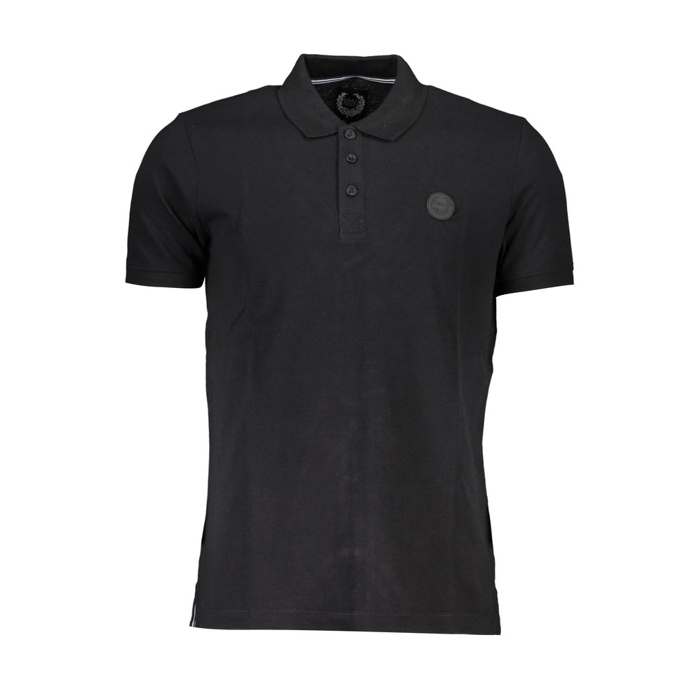 Polo Shirt by Gianmarco Venturi for men in cotton black showcases a enviable silhouette, featuring a refined and short-sleeve for a enviable finish.