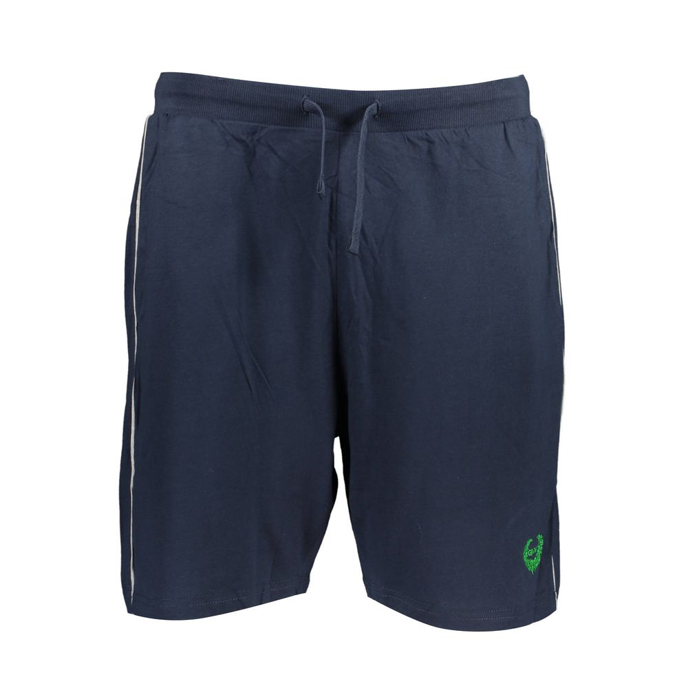 Activewear Shorts by Gianmarco Venturi for men in cotton blue & signature features an athletic and short with a and high-performance seamless & adjustable-waistband.