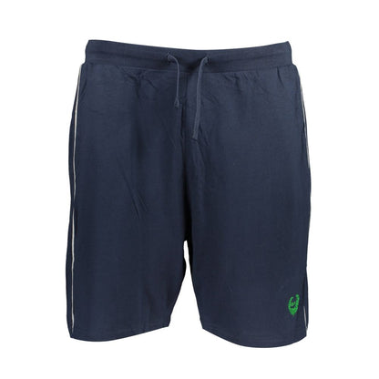 Activewear Shorts by Gianmarco Venturi for men in cotton blue & signature features an athletic and short with a and high-performance seamless & adjustable-waistband.