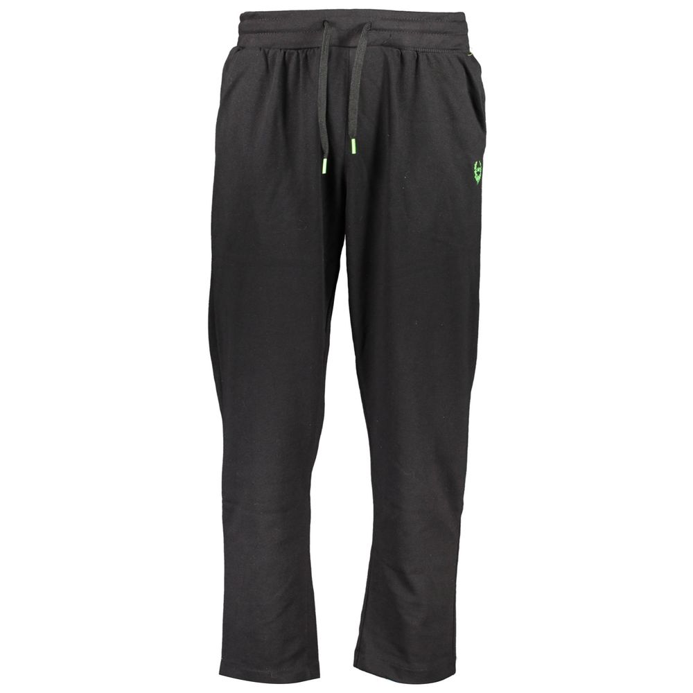 Joggers by Gianmarco Venturi for men in cotton black features an refined tailoring silhouette, showcasing a premium with a and long cut for a refined tailoring look.