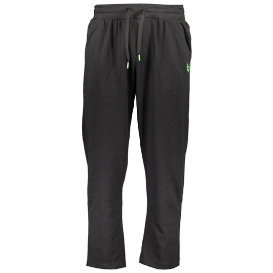 Joggers by Gianmarco Venturi for men in cotton black features an refined tailoring silhouette, showcasing a premium with a and long cut for a refined tailoring look.