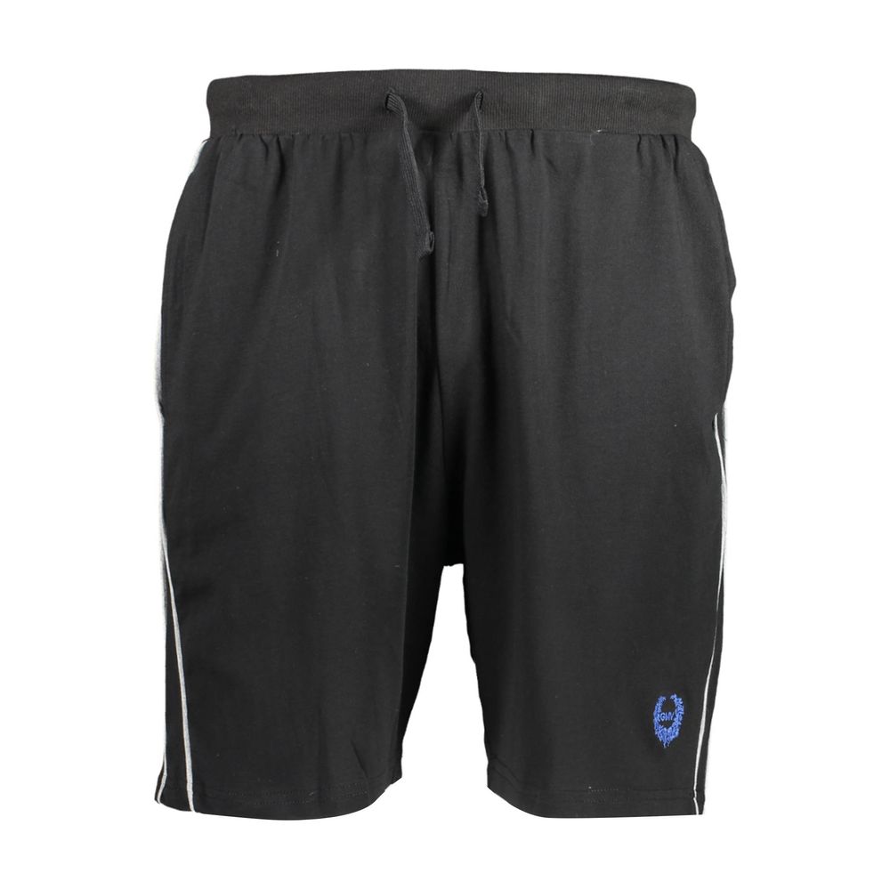 Swim Shorts by Gianmarco Venturi for men in cotton polyester black & white presents a beach chic silhouette from the Track Men's Cotton Polyester Swim Shorts collection, showcasing a beach chic cut for a refined poolside look.