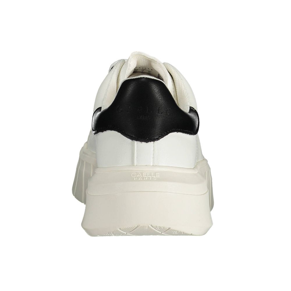 Sneakers by Gaelle Paris for women in polyester white presents a sumptuous silhouette, artfully capturing the essence of the Women's Chunky Polyester Sneakers with its sumptuous chunky style design.