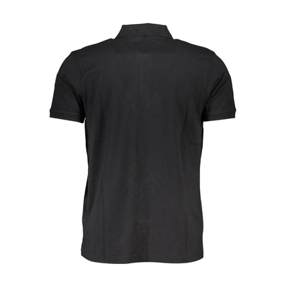 Polo Shirt by Gianmarco Venturi for men in cotton black presents a sleek silhouette, featuring a refined and for a sleek finish.
