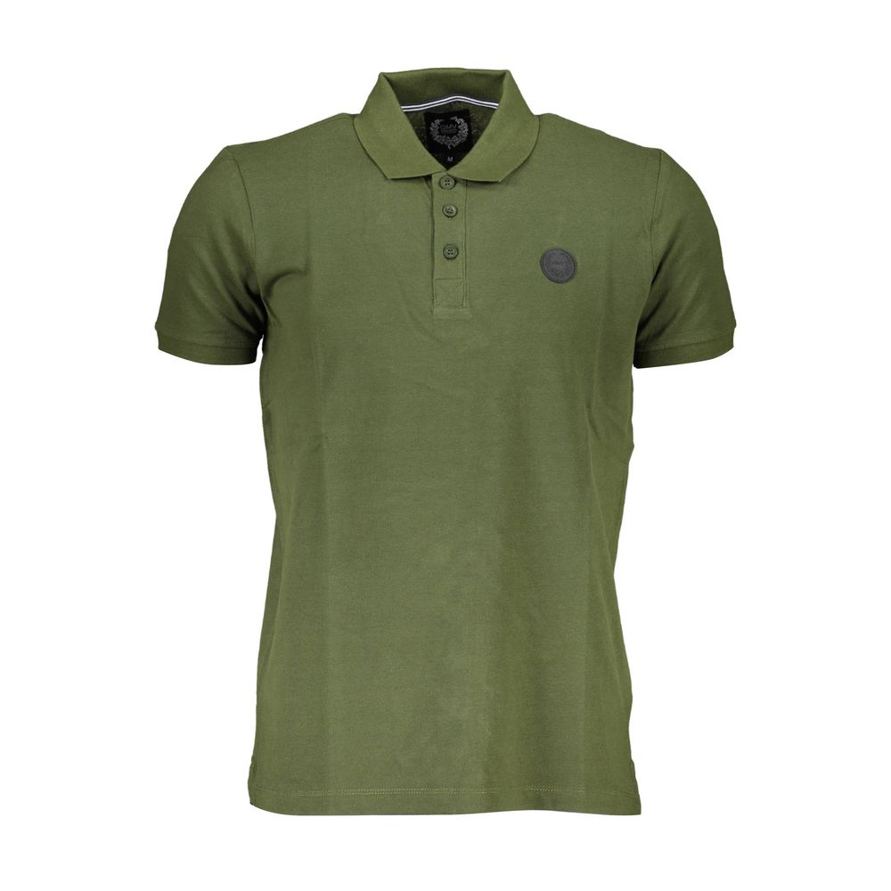 Polo Shirt by Gianmarco Venturi for men in cotton green presents a distinguished silhouette, showcasing a sophisticated and distinguished short-sleeve for a truly distinguished finish.