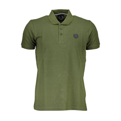Polo Shirt by Gianmarco Venturi for men in cotton green presents a distinguished silhouette, showcasing a sophisticated and distinguished short-sleeve for a truly distinguished finish.