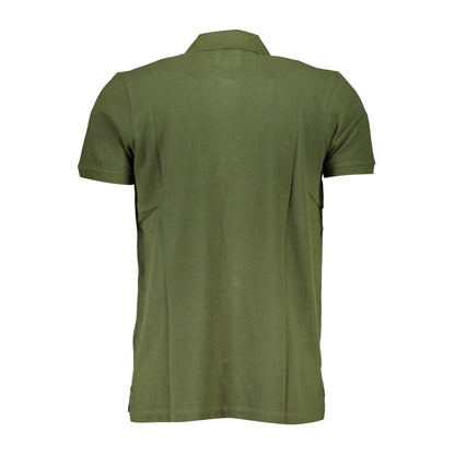 Polo Shirt by Gianmarco Venturi for men in cotton green presents a crisp silhouette, artfully detailed with a crisp and crisp .