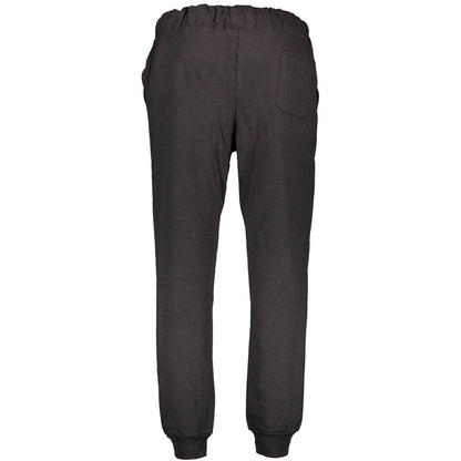 Joggers by Gianmarco Venturi for men in cotton black features an sartorial athletic and long with a cut for a sartorial finish.