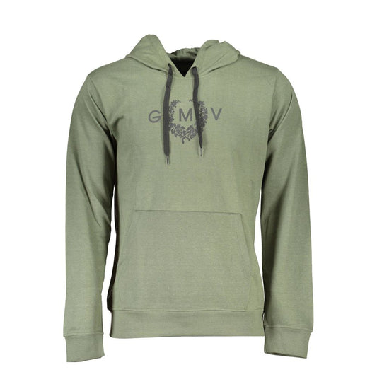 Hooded Sweatshirt Hoodie by Gianmarco Venturi for men in cotton green & print showcases a city-ready silhouette, artfully detailed with a signature hooded neckline and for a city-ready finish.