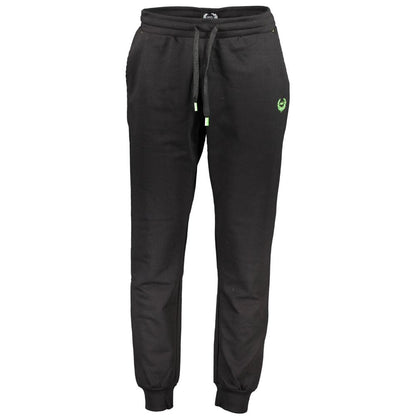 Joggers by Gianmarco Venturi for men in cotton black presents a tailored silhouette, showcasing a tailored athletic and long cut with a refined for a truly tailored aesthetic.