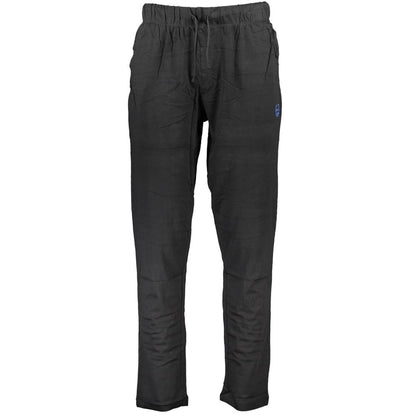 Trousers by Gianmarco Venturi for men in cotton black features a sculptural silhouette, showcasing a sculptural athletic and long with a sophisticated for a sculptural finish.