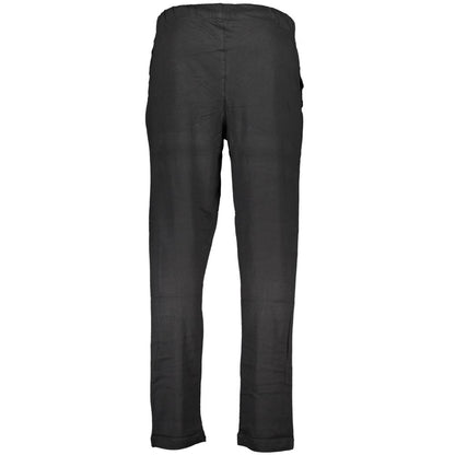 Trousers by Gianmarco Venturi for men in cotton black features a tailored silhouette with a tailored athletic, defined by its long and a sophisticated .