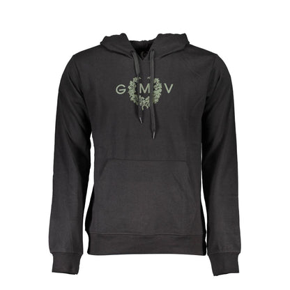 Hooded Sweatshirt Hoodie by Gianmarco Venturi for men in cotton black & print features a slouchy chic silhouette, detailed with a slouchy chic and a signature hooded neckline for an elevated aesthetic.