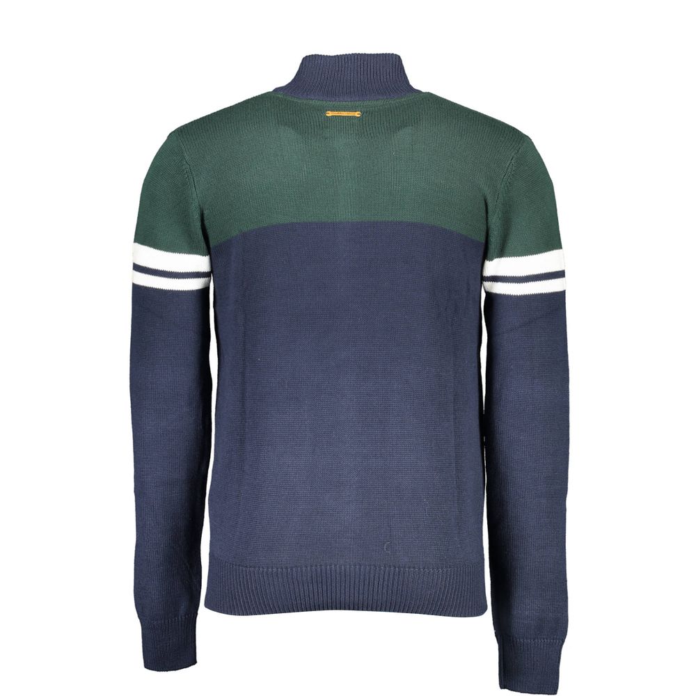 Cardigan by Gianmarco Venturi for men in cotton blue presents a textural silhouette, artfully finished with a textural and for a sophisticated, textural look.