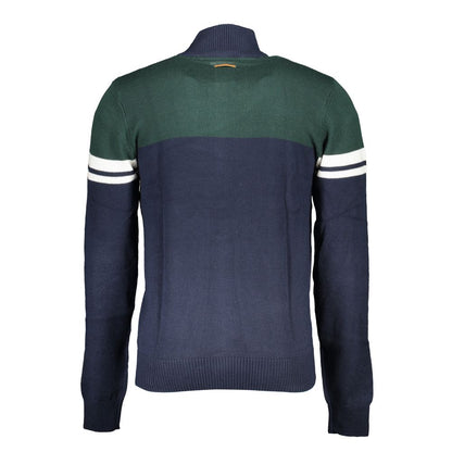 Cardigan by Gianmarco Venturi for men in cotton blue features an impeccable silhouette, showcasing a sophisticated and detail for a truly impeccable finish.