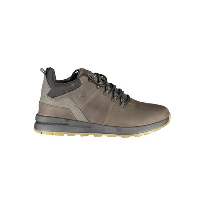 Lace-Up Boots by Lumberjack for men in polyurethane cotton blue & brown features an high-performance silhouette, showcasing the sophisticated design of the Men's Polyurethane Cotton Lace-Up Boots with a and a refined .