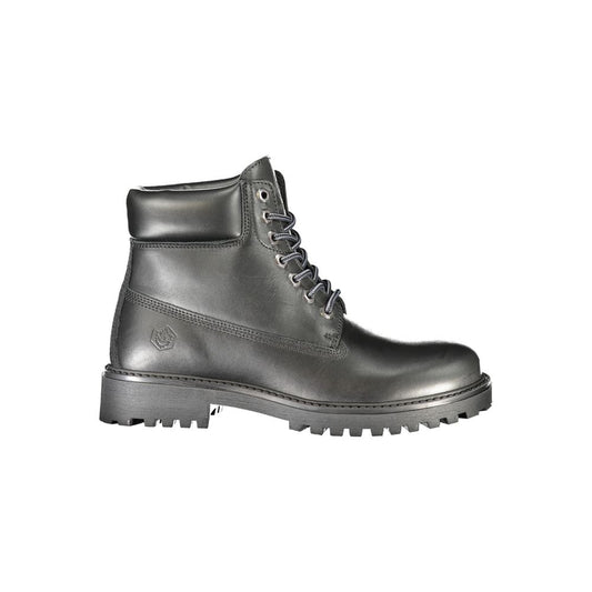 Lace-Up Boots by Lumberjack for men in polyester polyurethane leather black features an high-performance design from the Men's Polyester Polyurethane Leather Lace-Up Boots collection, highlighting a high-performance and for a refined look.