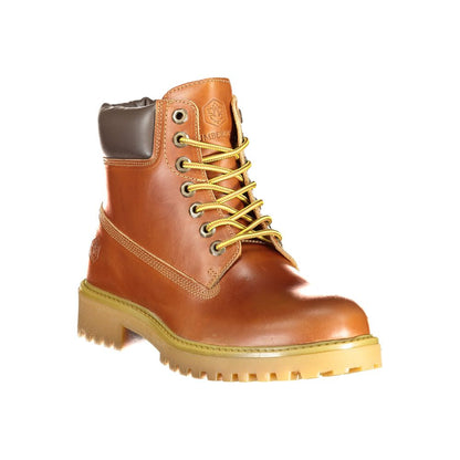 Lace-Up Boots by Lumberjack for men in polyester polyurethane leather brown & print features an high-performance design from the Men's Polyester Polyurethane Leather Lace-Up Boots collection, highlighting a high-performance and for a refined look.